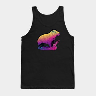 Vaporwave Capybara Tank Top